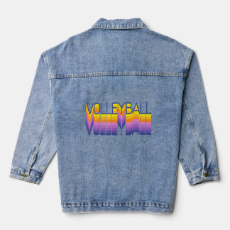 Volleyball - Fun Retro Look Jeansjacke