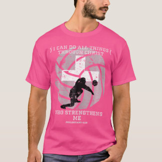 Volleyball für Mädchen Christlicher Sportler T-Shirt