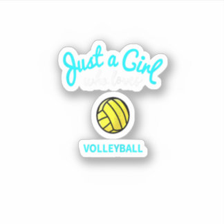Volleyball für Mädchen Volleyball für Kinder Aufkleber