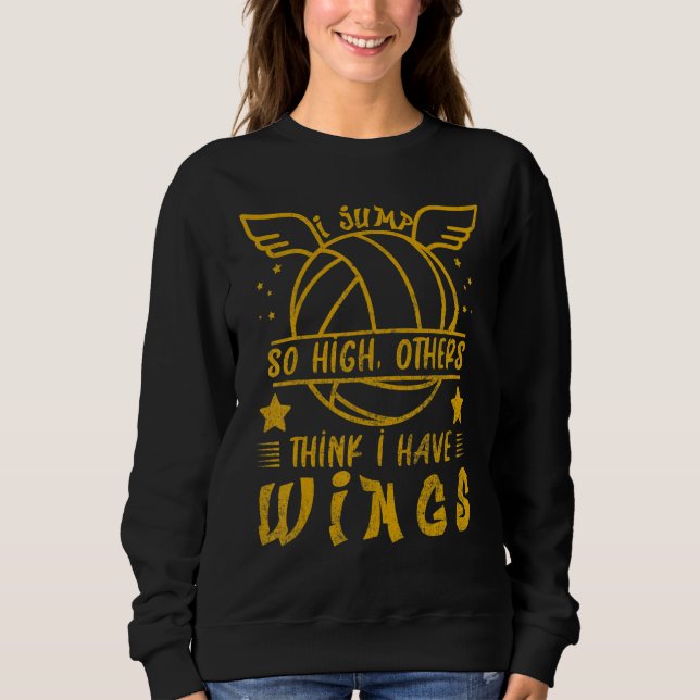 Volleyball für Männer und Frauen Andere denken, ic Sweatshirt (Vorderseite)