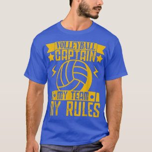 Volleyball für Männer und Frauen Kapitän meiner Ma T-Shirt