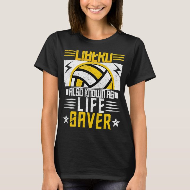Volleyball für Männer und Frauen Libero auch bekan T-Shirt (Vorderseite)