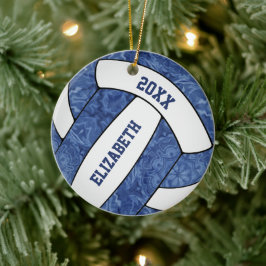 Volleyball für Weiße Keramik Ornament