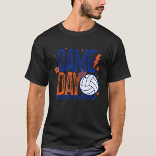 Volleyball Game Day Retro Girls Volleyball Mama Bl T-Shirt