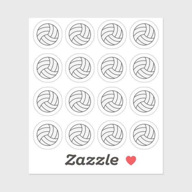 Volleyball Game Day Sports Erinnerung Plane Aufkleber (Blatt)