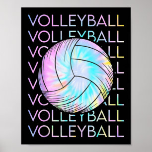 Volleyball-Gefärbte Krawatte Poster