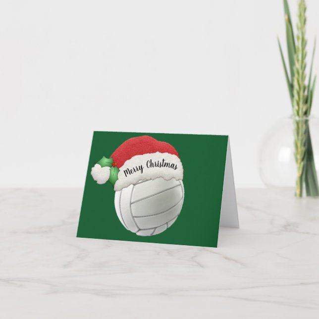 Volleyball-geklappte Grußkarte Karte (Vorderseite)