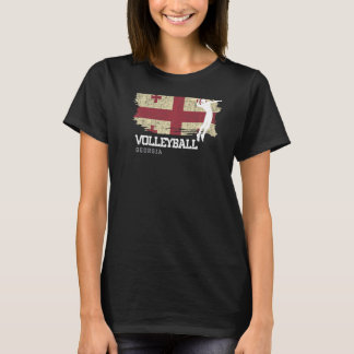 Volleyball Georgia Flag Girls Volleyball Frauen T-Shirt