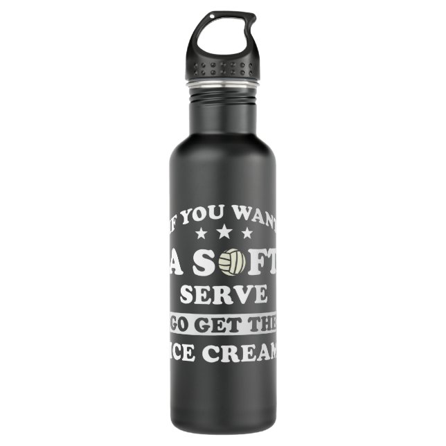 Volleyball-Geschenk lustig Edelstahlflasche (Vorderseite)