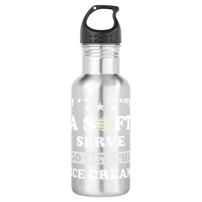 Volleyball-Geschenk lustig Edelstahlflasche (Vorderseite)