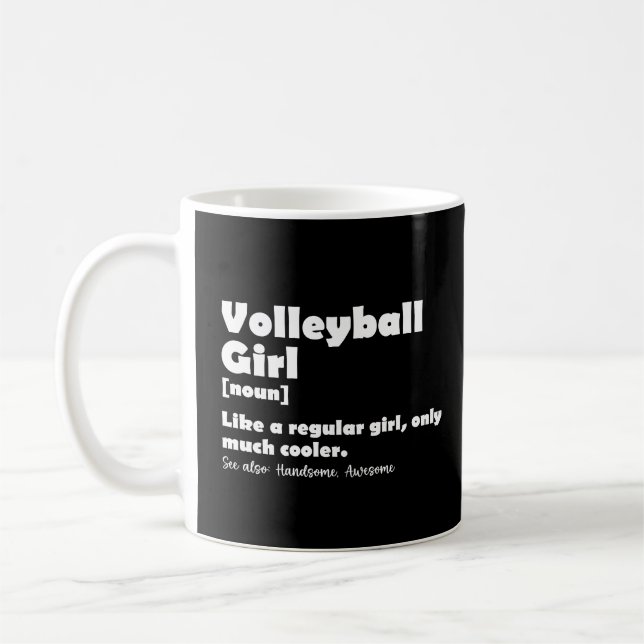 Volleyball Girl Funny Definition Volleyball Lover Kaffeetasse (Links)