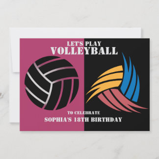 Volleyball Girl Geburtstag , Volleyball Spieler Einladung