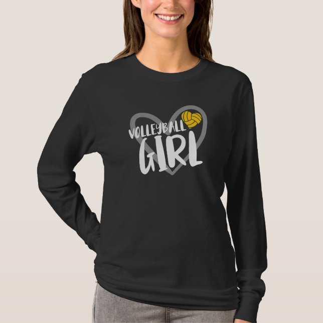 Volleyball Girl Heart  2 T-Shirt (Vorderseite)
