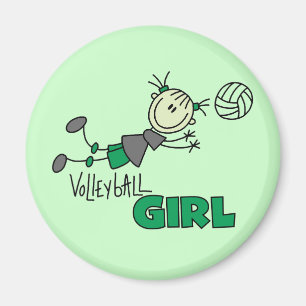 Volleyball Girl Tshirts und Geschenke Magnet