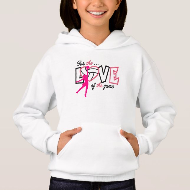 Volleyball GIRLS PINK HOODIE (Vorderseite)