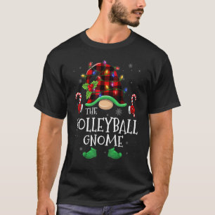 Volleyball-Gnom Büffelkariert passende Familien-We T-Shirt