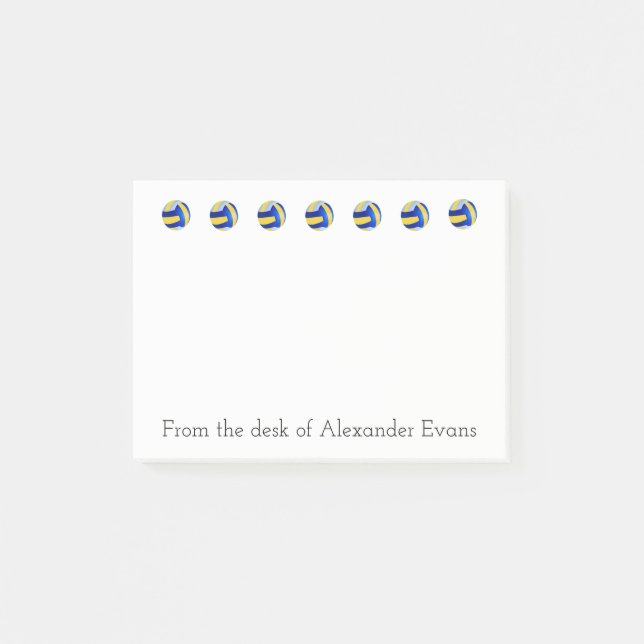 Volleyball-Grenze Post-it Klebezettel (Vorderseite)