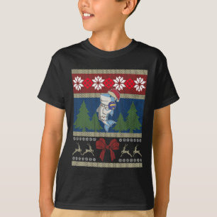 Volleyball Hai Ugly Sweater Christmas Lights San T-Shirt