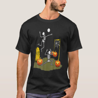Volleyball Halloween Volleween Skeleton T-Shirt