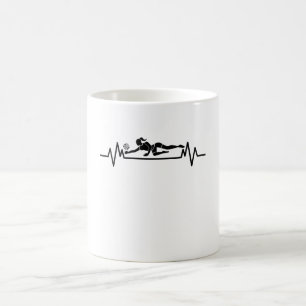 Volleyball Heartbeat Funny Volleyball Sportgeschen Kaffeetasse