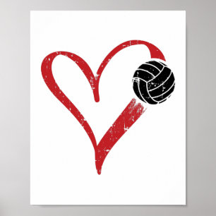 Volleyball Herz   Spielerteam-Geschenke Poster