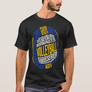 Volleyball Herz Sport Athlet Spieler Trainer T-Shirt