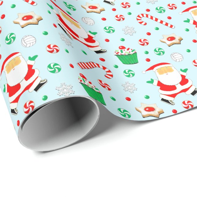 Volleyball Holiday Geschenk Geschenkpapier (Rolleneckpunkt)