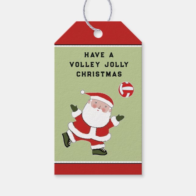 Volleyball Holiday Geschenkanhänger (Vorderseite)