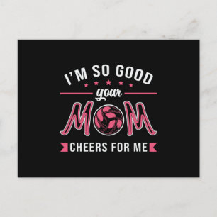 Volleyball Ich bin so gut Ihre Mama jubelt Spieler Postkarte