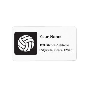 Volleyball-Ikone Adressaufkleber