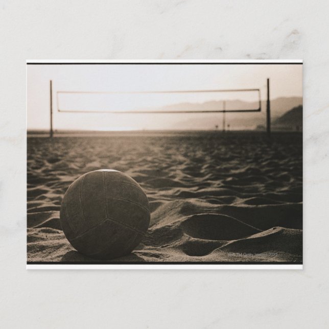 Volleyball im Sand Postkarte (Vorderseite)