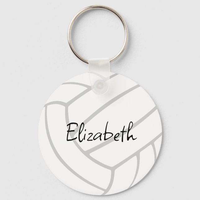 Volleyball-individuelle Name Schlüsselanhänger (Vorderseite)