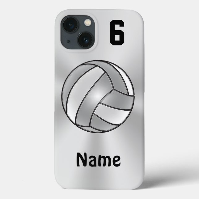 Volleyball iPhone 6 Cases Your NAME and NUMBER (Rückseite)