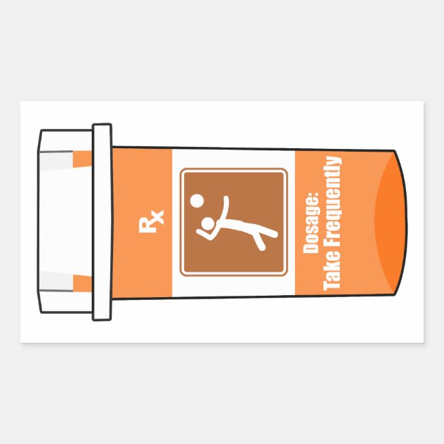 Volleyball Is My Drug Rechteckiger Aufkleber (Vorderseite)