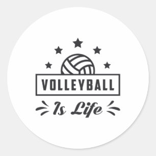 Volleyball ist ein Volleyball-Geschenk für den Str Runder Aufkleber