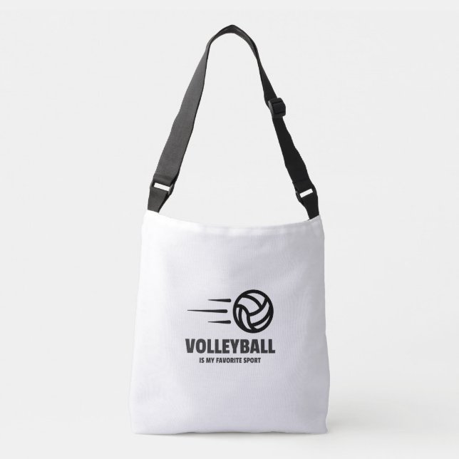 Volleyball ist mein Lieblingssport Tragetaschen Mit Langen Trägern (Vorderseite)