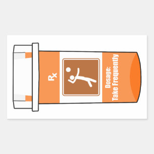 Volleyball ist meine Droge Rechteckiger Aufkleber