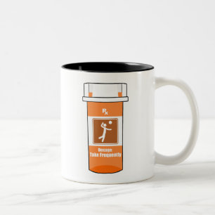 Volleyball ist meine Droge Zweifarbige Tasse