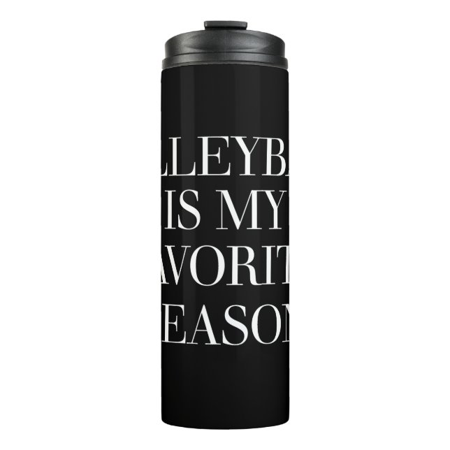 Volleyball ist meine Lieblings-Jahreszeit Thermal  Thermosbecher (Vorderseite)