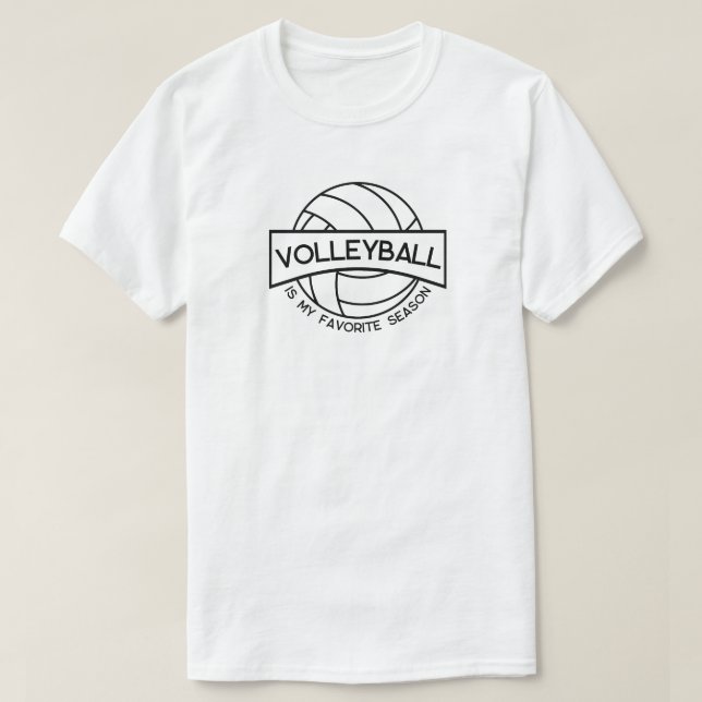 Volleyball ist meine Lieblingsjahreszeit T-Shirt (Design vorne)