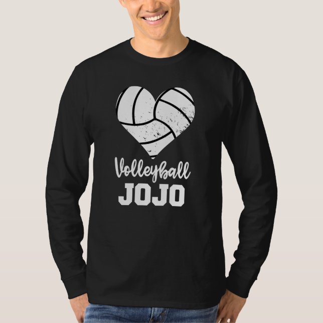 Volleyball Jojo Volleyball Heart Grandma Jojo T-Shirt (Vorderseite)