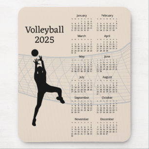 Volleyball-Kalender 2025 Mousepad