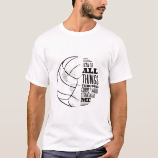 Volleyball kann ich Dinge tun durch Christlichen, T-Shirt