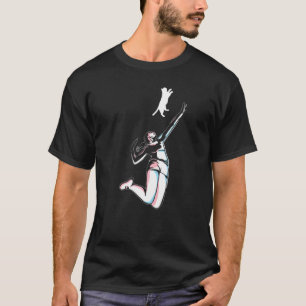 Volleyball Katze Sport Gameday Spike Netz Kitty P T-Shirt