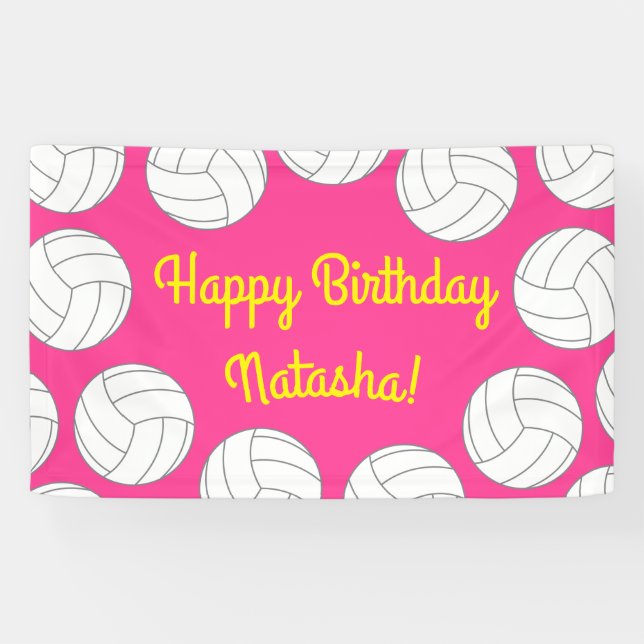 Volleyball Kindergeburtstag Party Sport Banner (Horizontal)