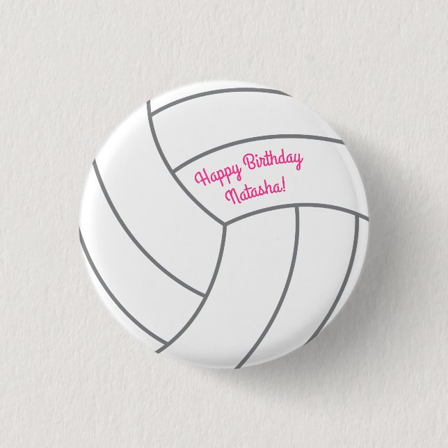 Volleyball Kindergeburtstag Partys Sports Button (Vorderseite)