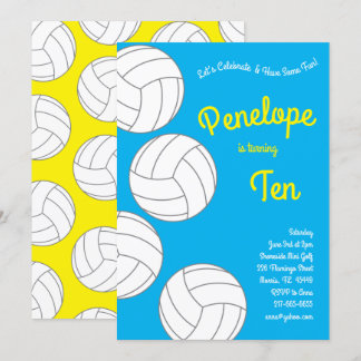 Volleyball Kindergeburtstag Partys Sports Einladung