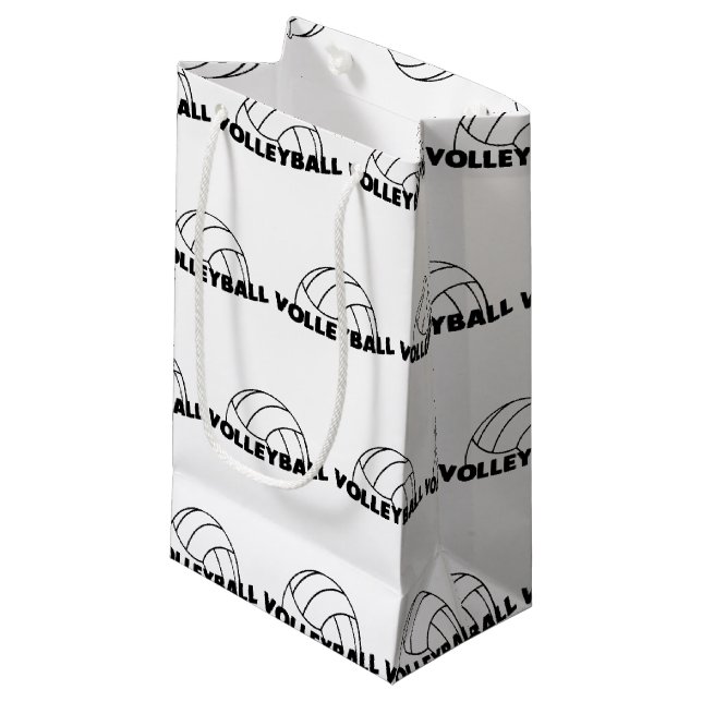 Volleyball Kleine Geschenktüte (Vorderseite Schrägansicht)