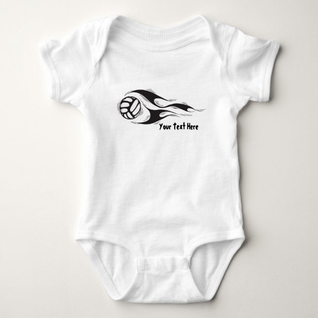 Volleyball (kundengerecht) baby strampler (Vorderseite)