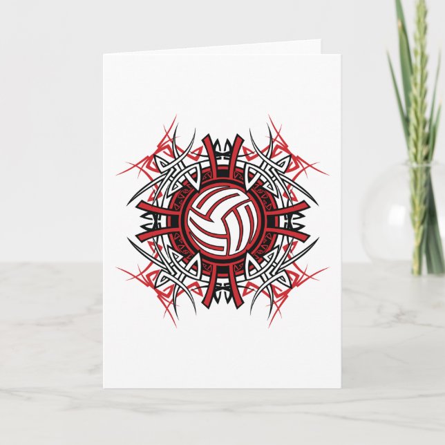Volleyball-Kunst-Gruß-Karten Karte (Vorderseite)